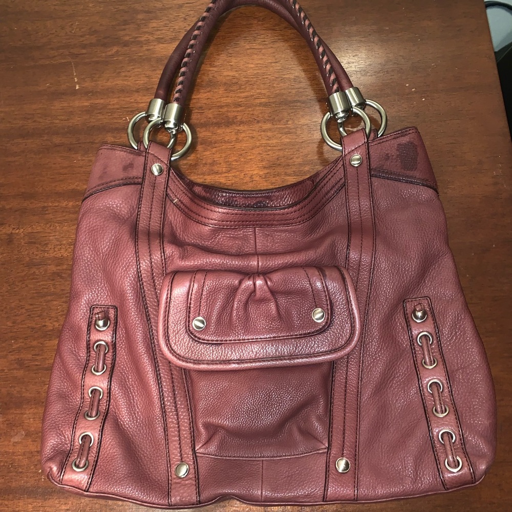 Burgundy vintage handbag